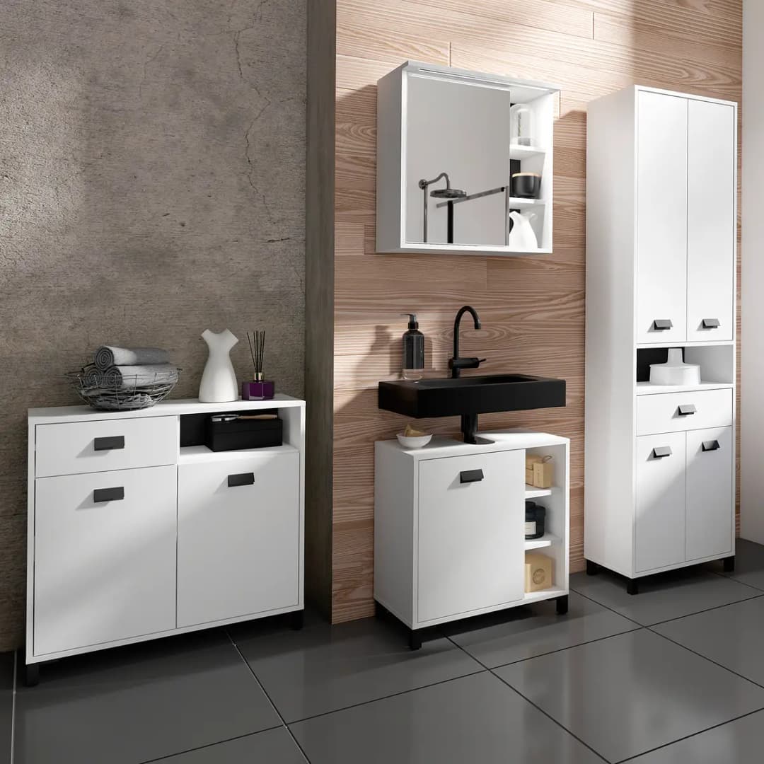 loftscape Beleuchteter Spiegelschrank Vendooren | Weiß