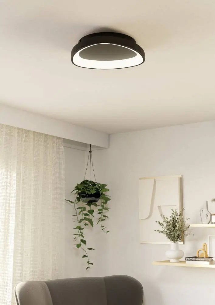 Eglo LED-Deckenleuchte Loretello | Schwarz
