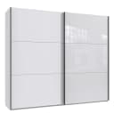 Wimex Schwebetürenschrank Level36 216 cm Typ B 250cm Weiß/Glas Weiß