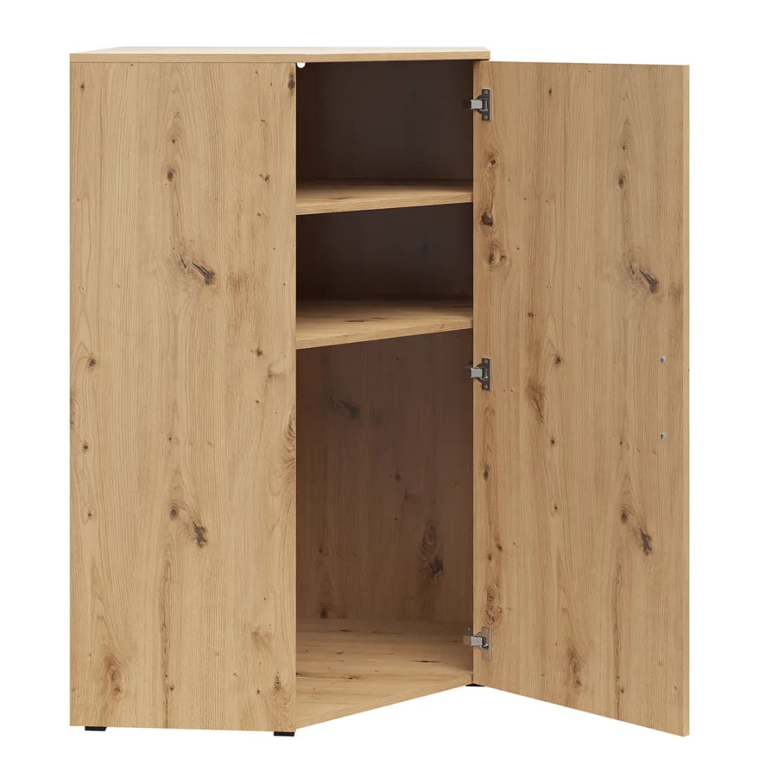 Eckschrank Hick 115cm Braun/Eiche Artisan Dekor | Holztöne