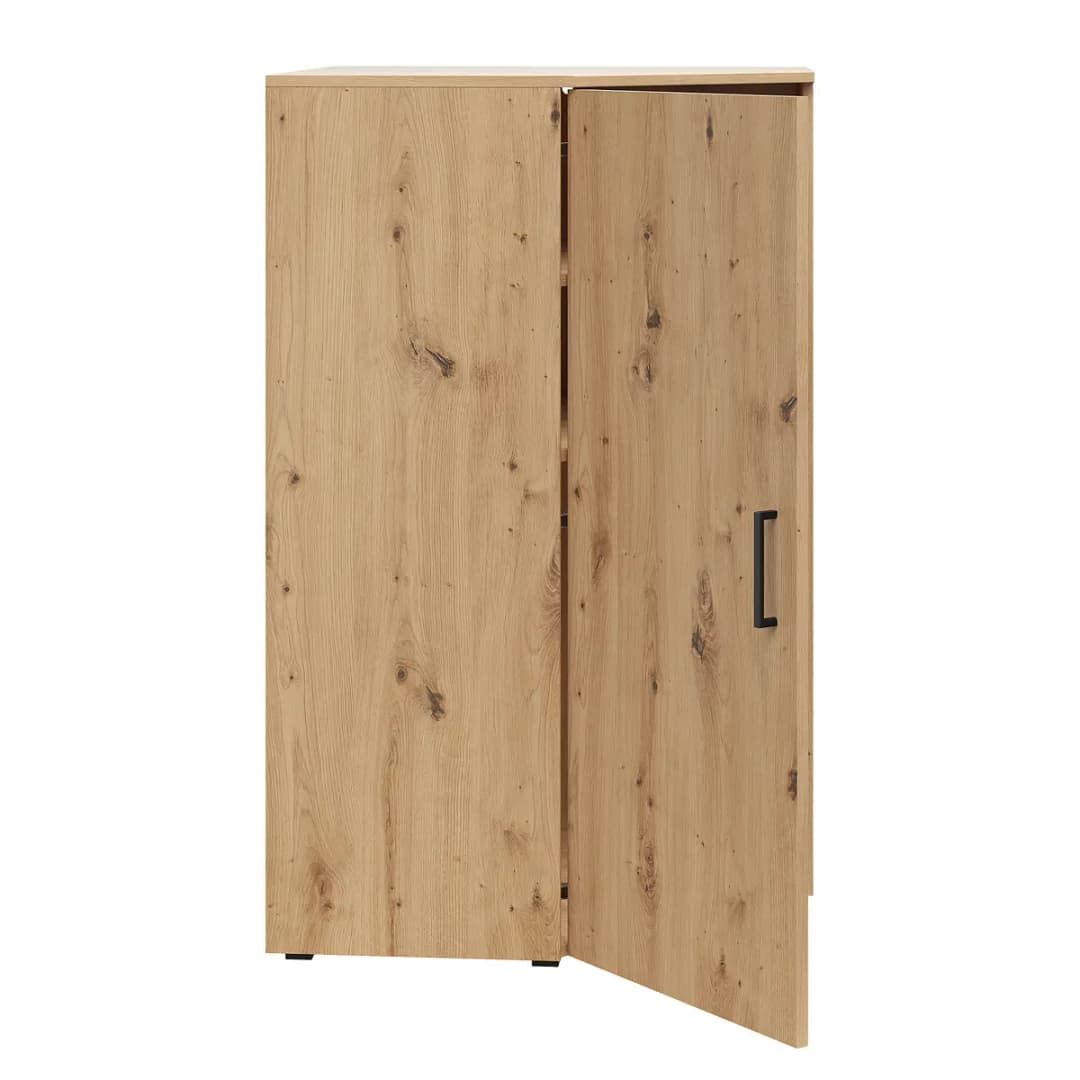 Eckschrank Hick 115cm Braun/Eiche Artisan Dekor | Holztöne