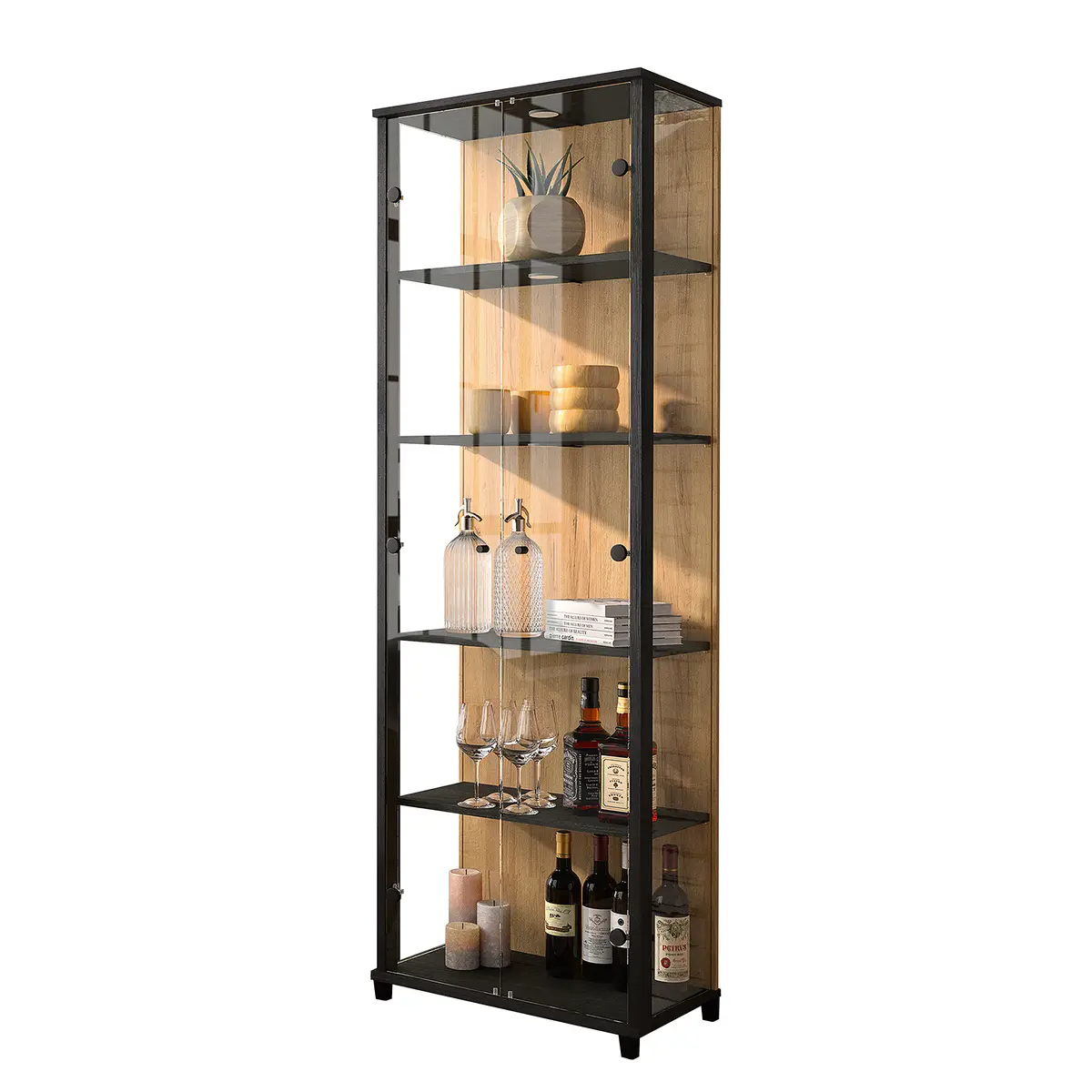 Fredriks Vitrienschrank Exhibit | Schwarz