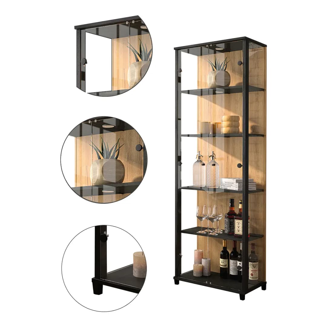 Fredriks Vitrienschrank Exhibit | Schwarz