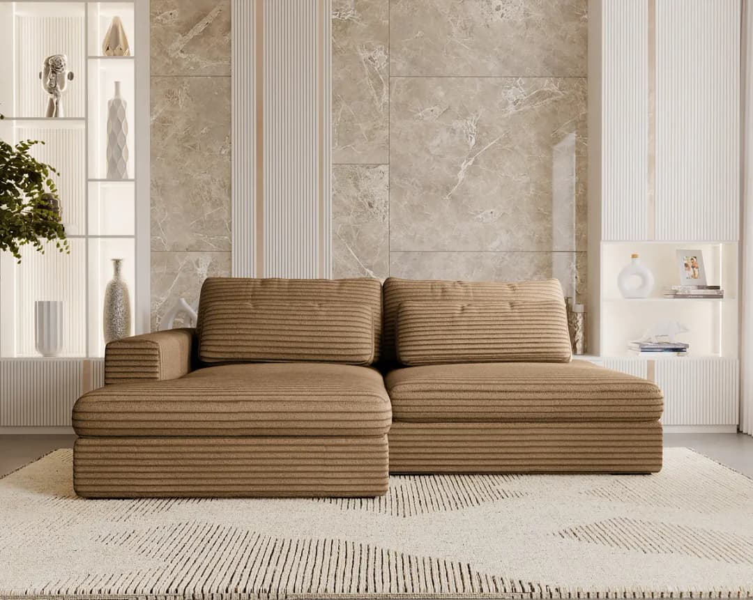 Ecksofa mit Schlaffunktion Tila | Braun