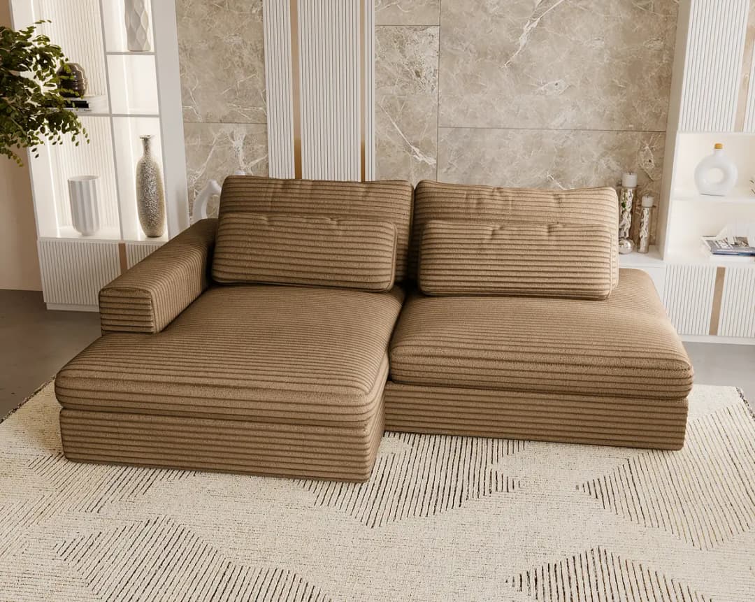 Ecksofa mit Schlaffunktion Tila | Braun