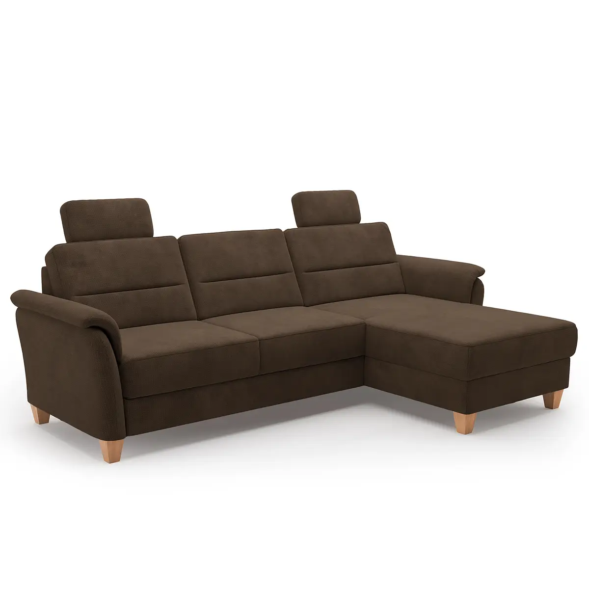 Fredriks Ecksofa mit Longchair Palila | Braun