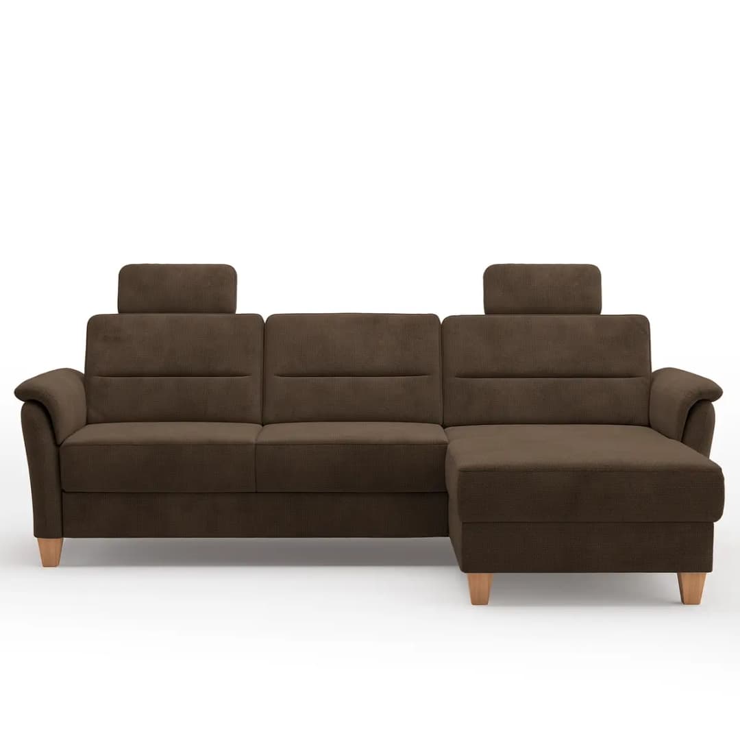 Fredriks Ecksofa mit Longchair Palila | Braun
