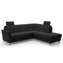 Fredriks Ecksofa mit Ottomane Palila | Schwarz