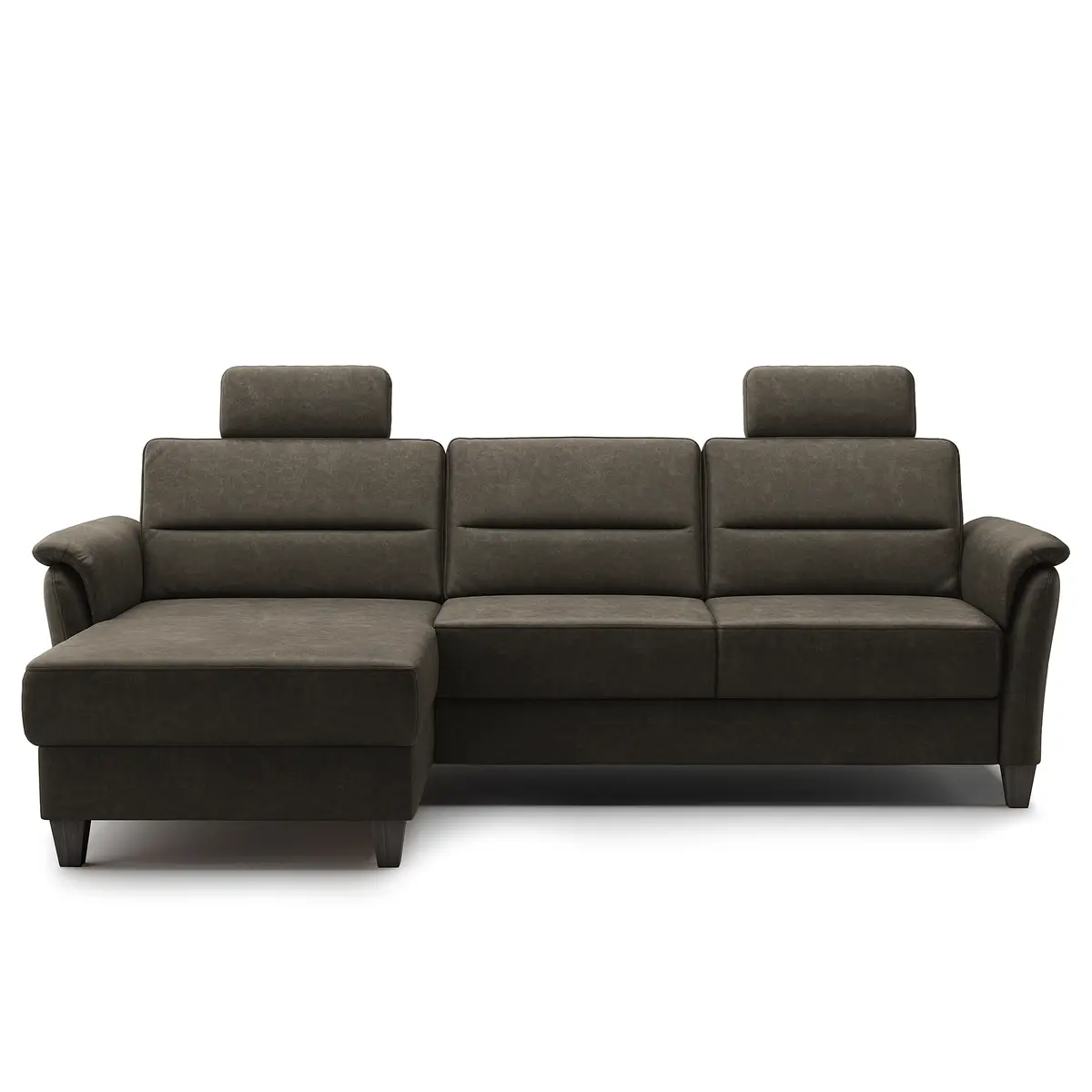 Ecksofa mit Longchair Priya | Grau