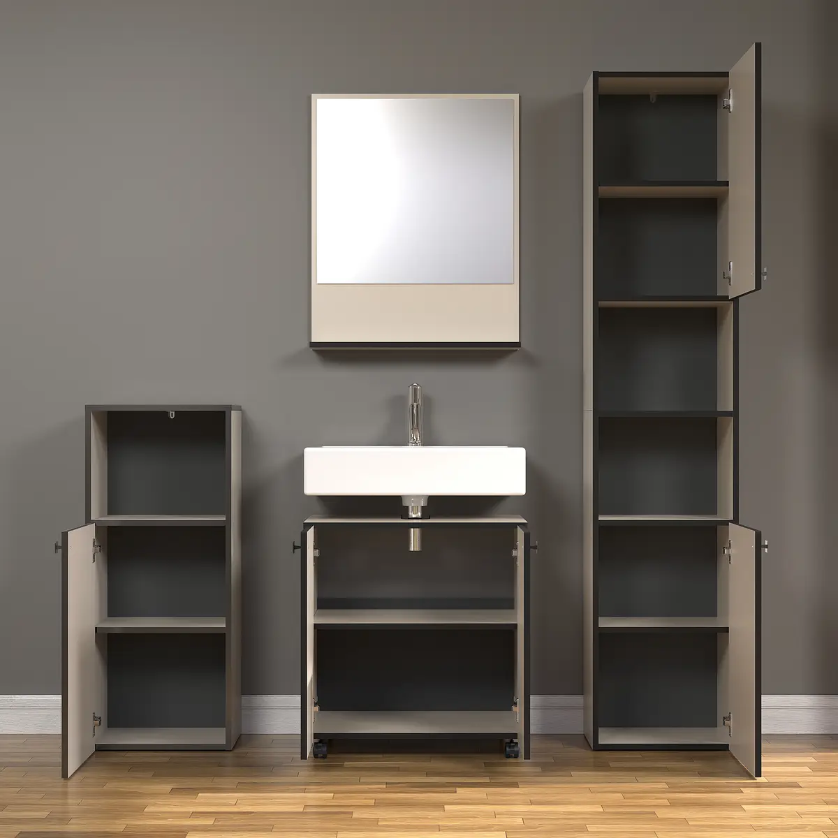 Waschbeckenunterschrank Bliss | Grau