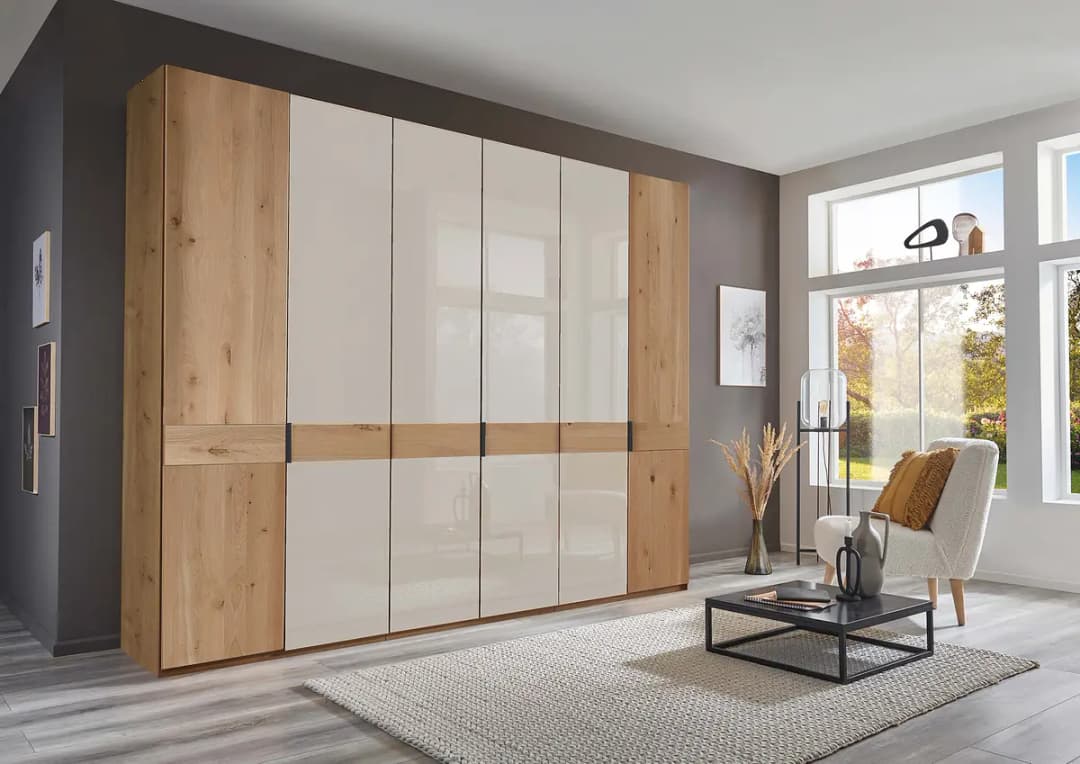 Drehtürenschrank - Glastür A | Braun