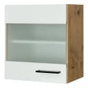 loftscape Hängeschrank Glas horizontal 50cm Weiß/Magnolienweiß | Weiß