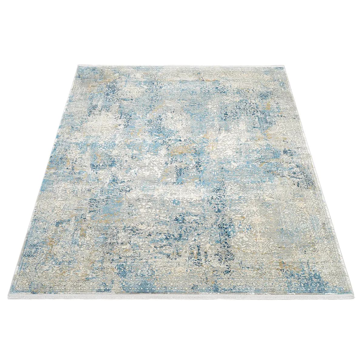 Kurzflorteppich Auroras Elegance Grau/Grau/Blau 60 x 90cm