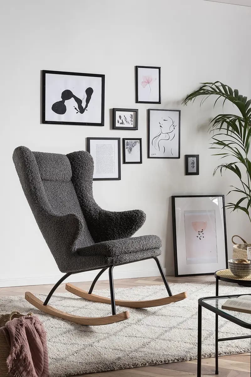 SalesFever® Schaukelsessel Lopnis | Grau