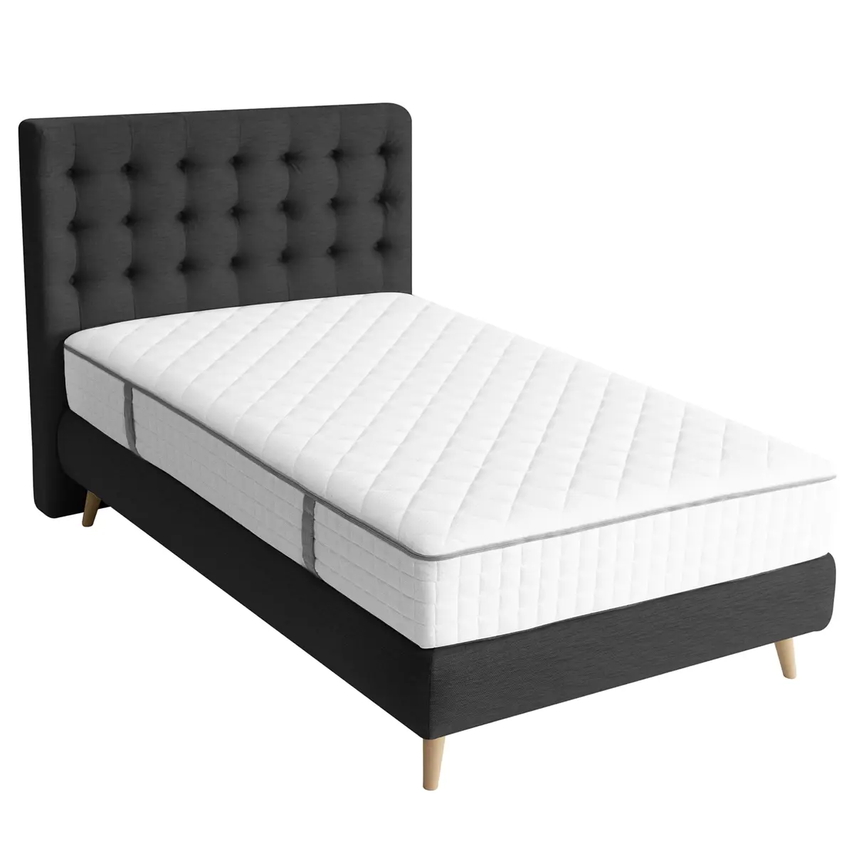 Boxspringbett Shucks | Grau