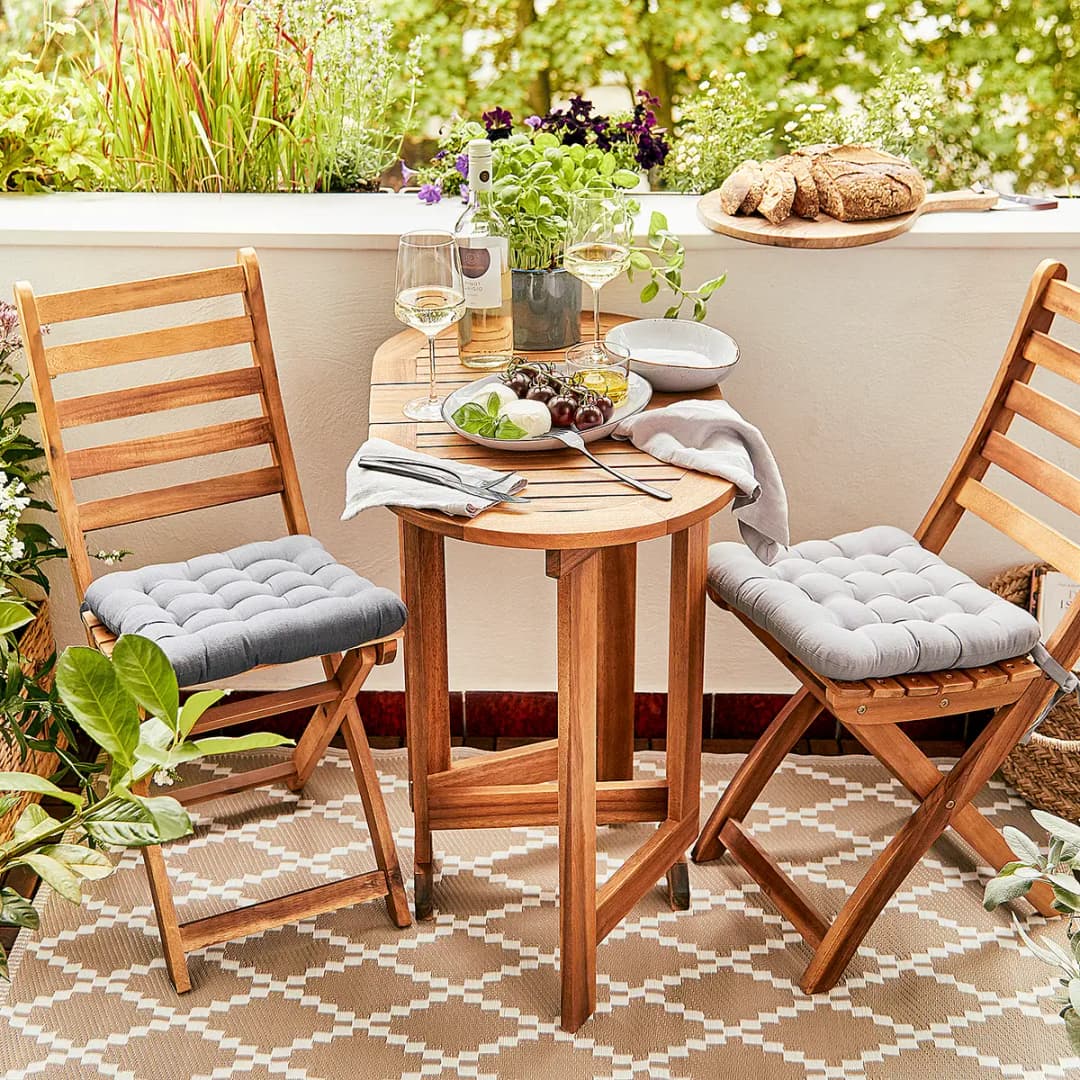 Gartenstuhl LODGE 2er-Set | Braun