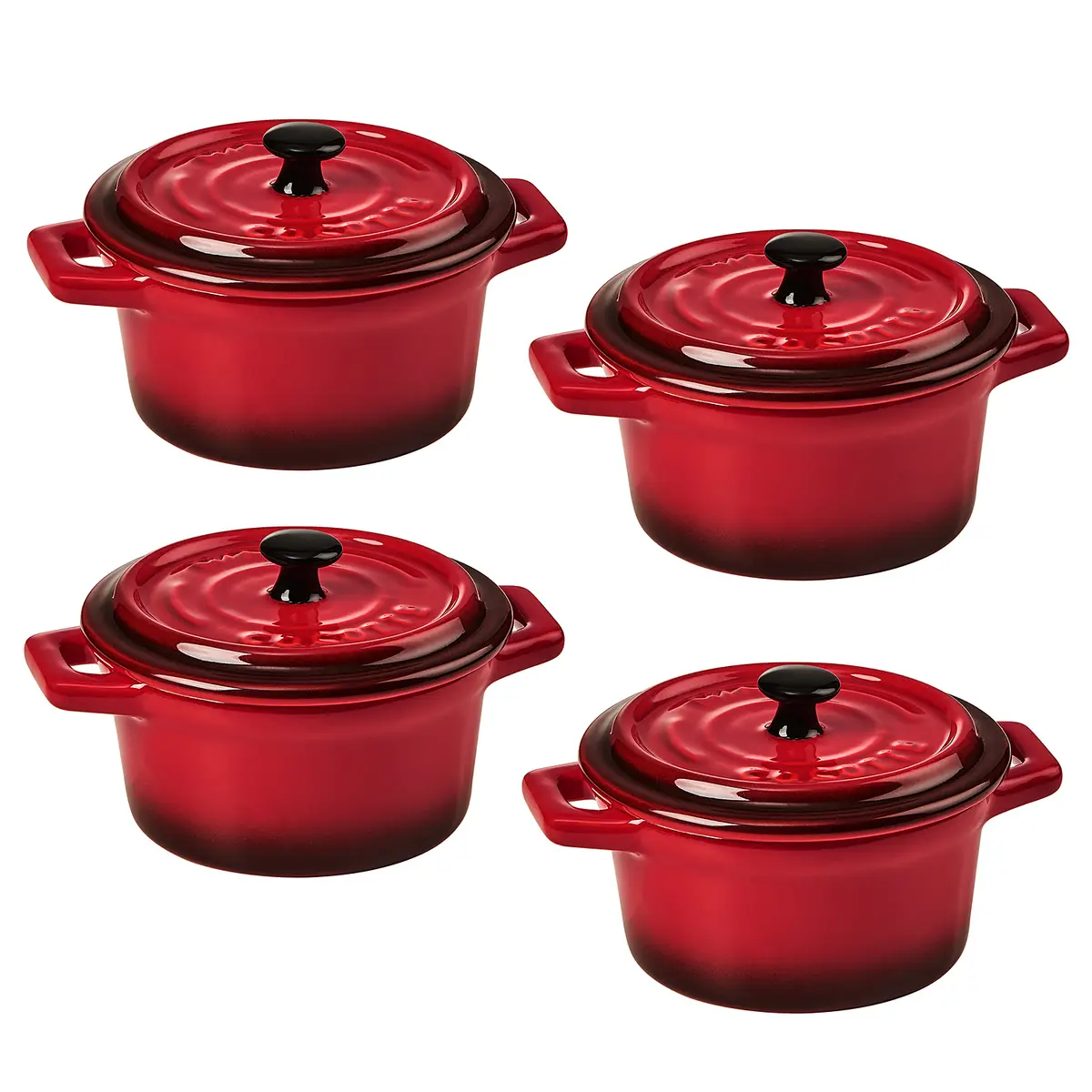 Mini-Auflaufform 4er-Set | Rot