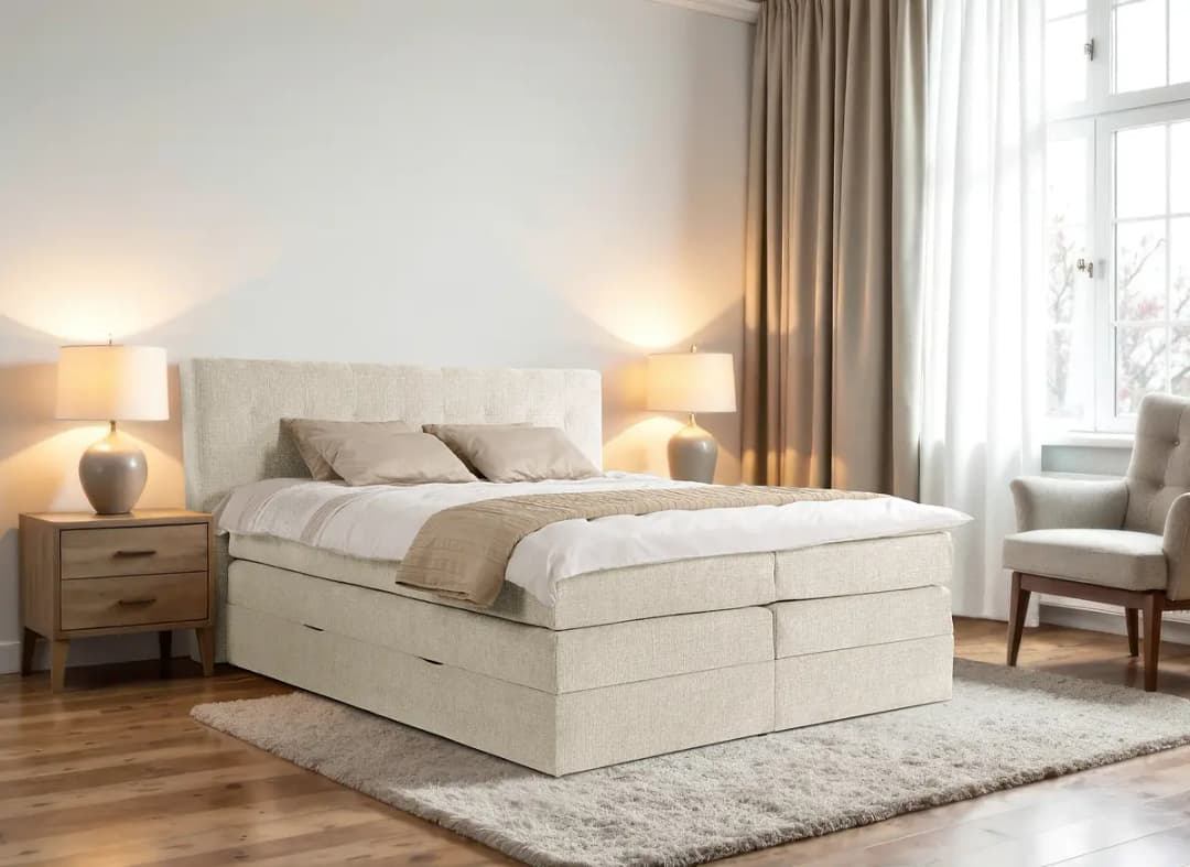 Ridgevalley Boxspringbett Vassouro | Weiß