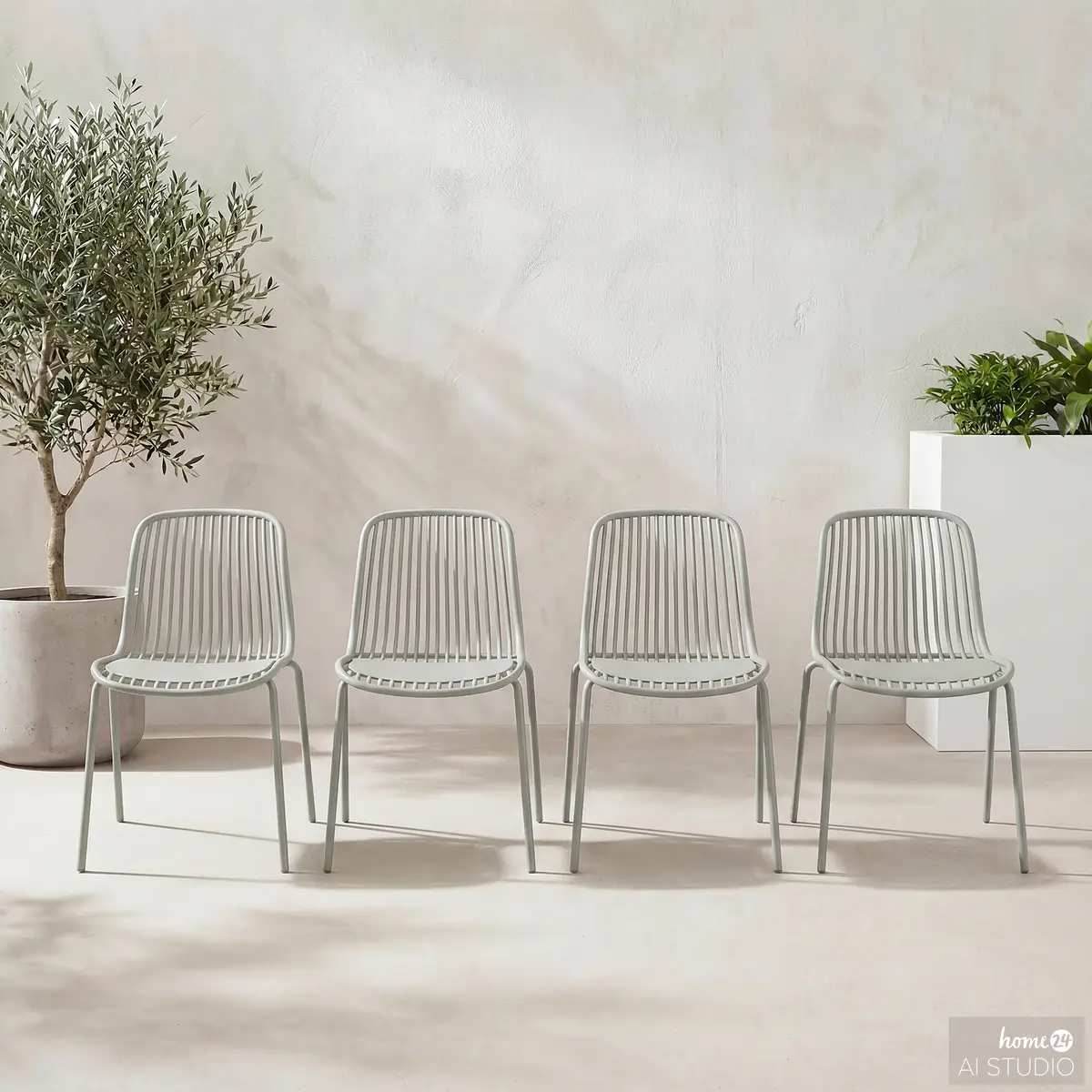 Gartenstuhl Silivi 4er-Set | Beige