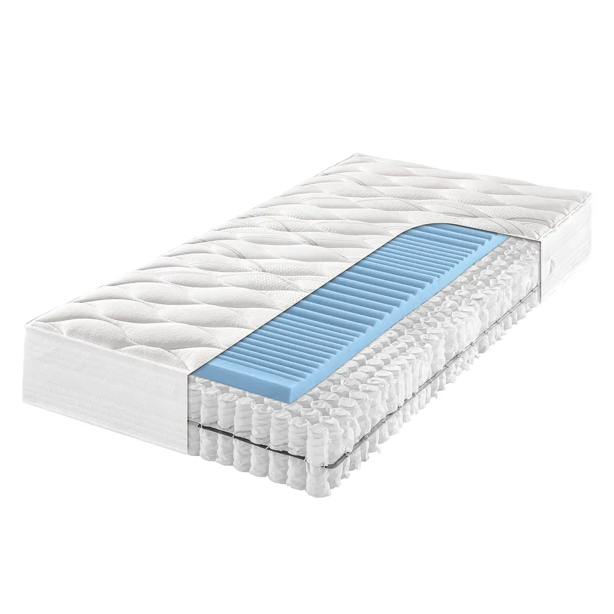 7-Zonen-Thermo-Gel-Matratze Plus 1000 T+ 100 x 200cm H3 Jersey