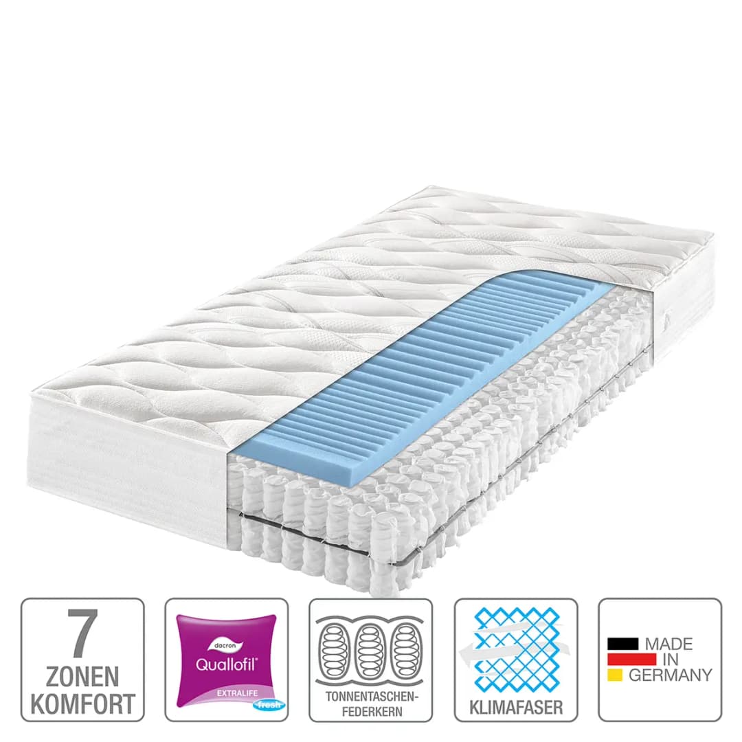7-Zonen-Thermo-Gel-Matratze Plus 1000 T+ 100 x 200cm H3 Jersey