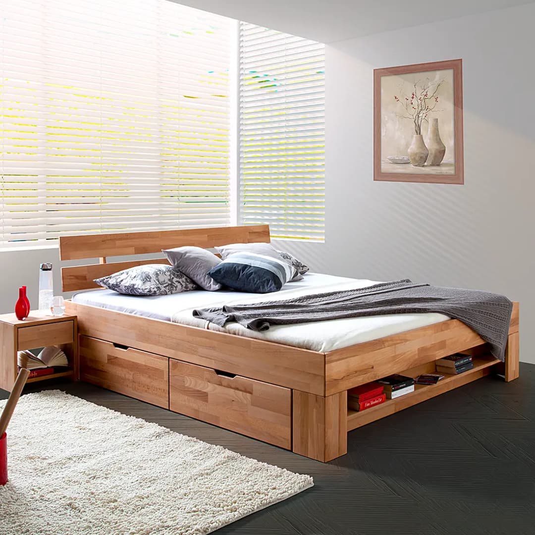 Massivholzbett EosWOOD | Braun