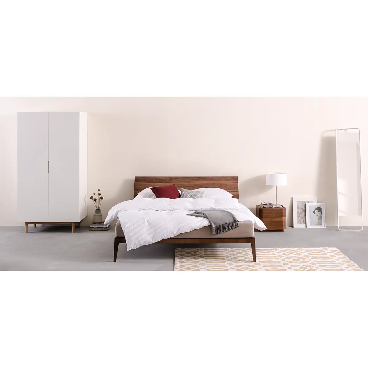 Drehtürenschrank 154cm Weiß/Weiß | Weiß