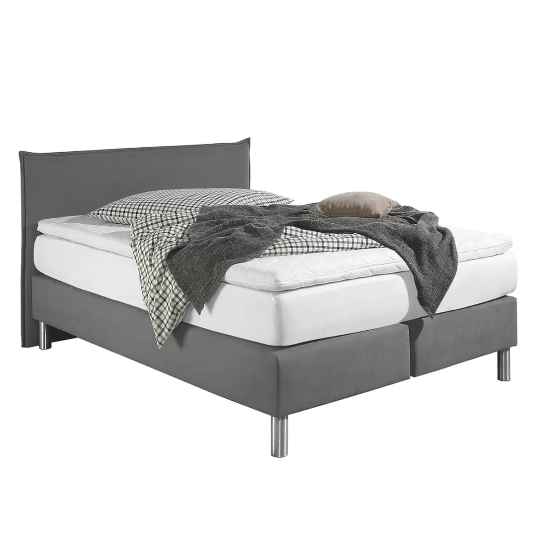 Boxspringbett Hedensted | Grau