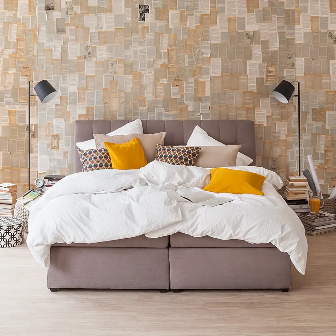 Boxspringbett Jean | Grau