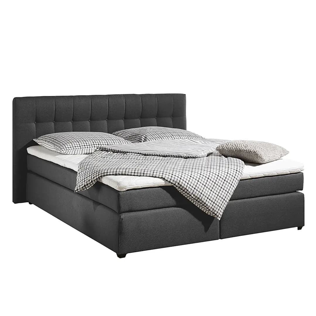 home24 Boxspringbett Jean | Grau