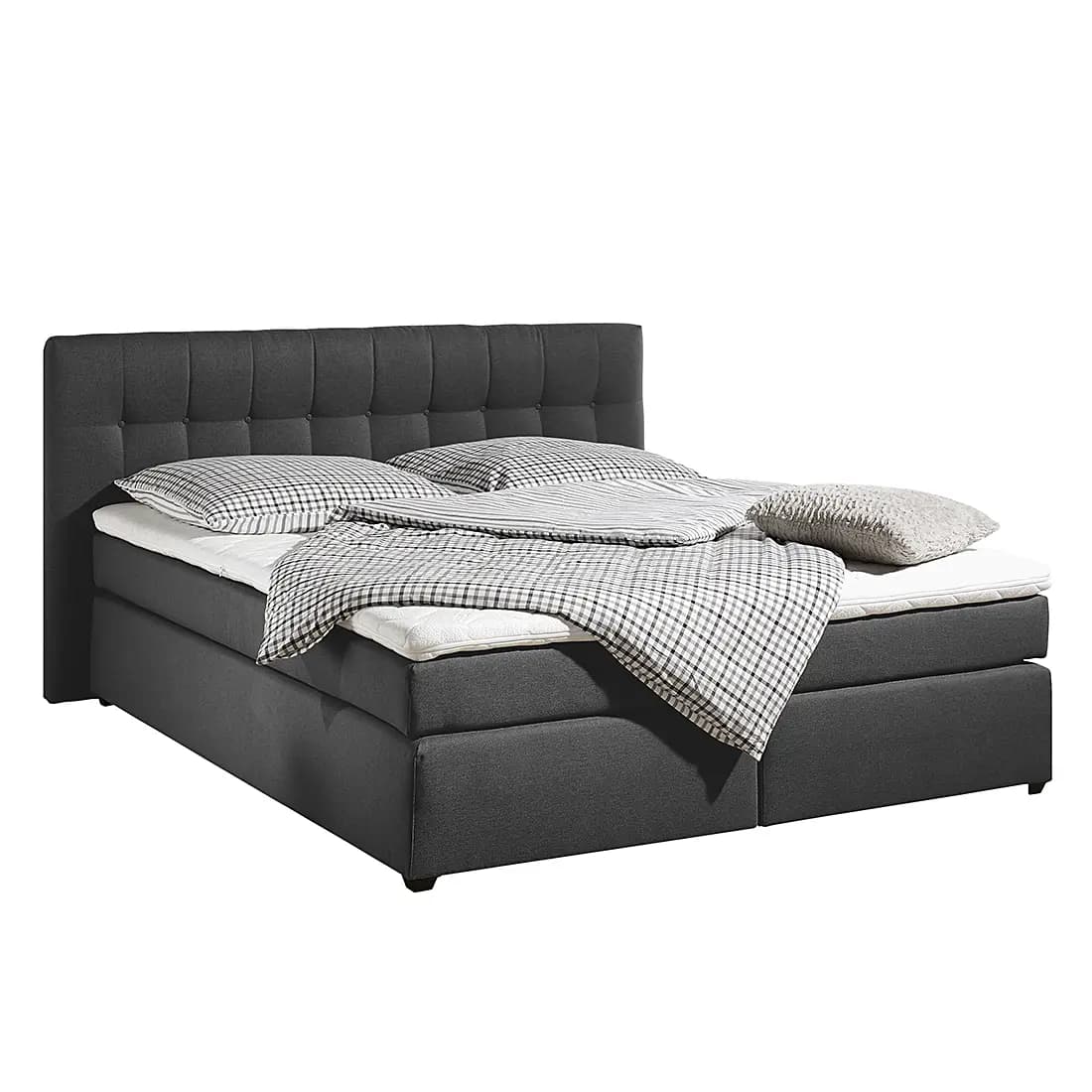 home24 Boxspringbett Jean | Grau
