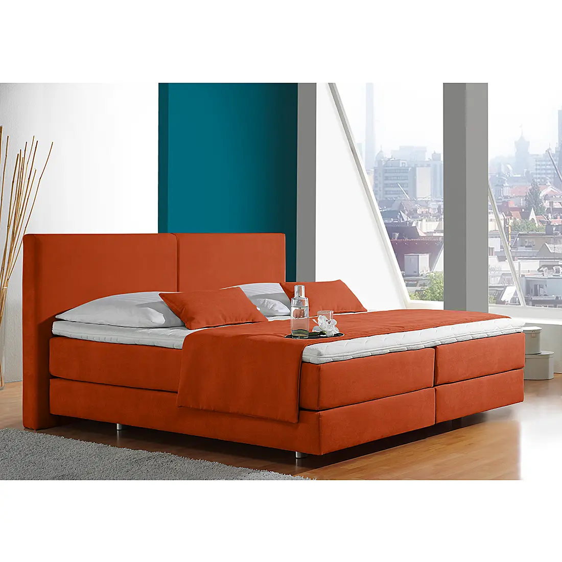 Boxspringbett Nilan | Rot