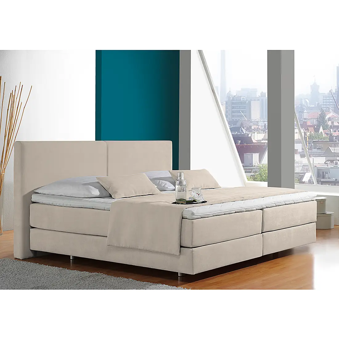 Boxspringbett Nilan | Beige