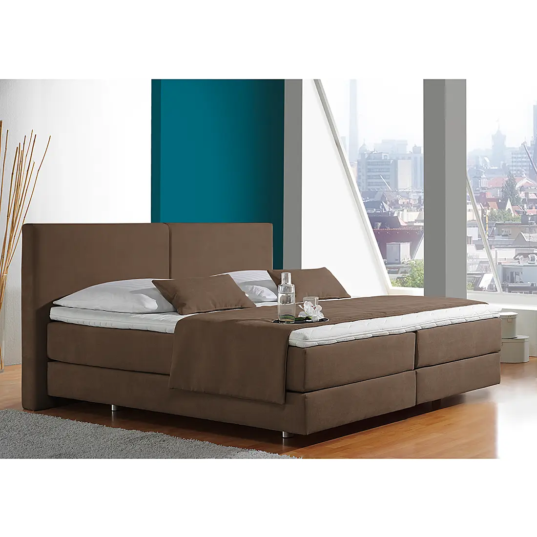 loftscape Boxspringbett Nilan | Braun