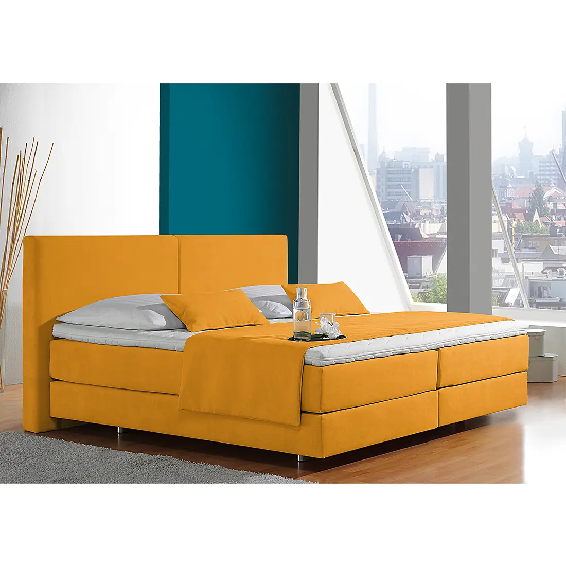 Boxspringbett Nilan | Gelb