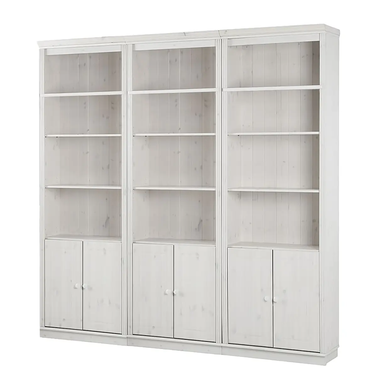 Massive Bücherwand Typ C | Weiß