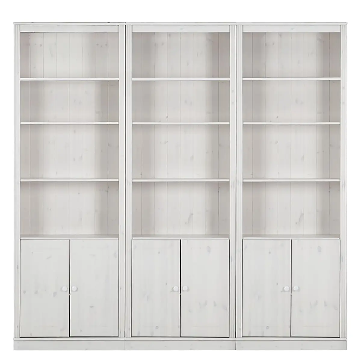 Massive Bücherwand Typ C | Weiß