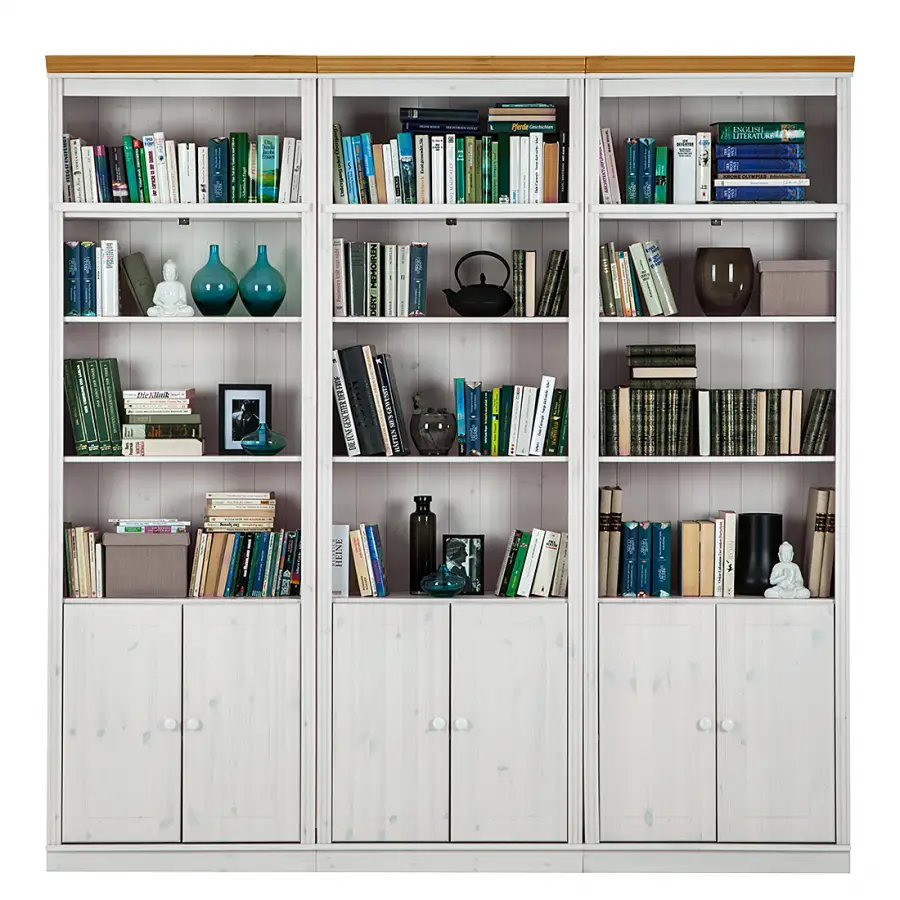 Massive Bücherwand Typ C | Holztöne