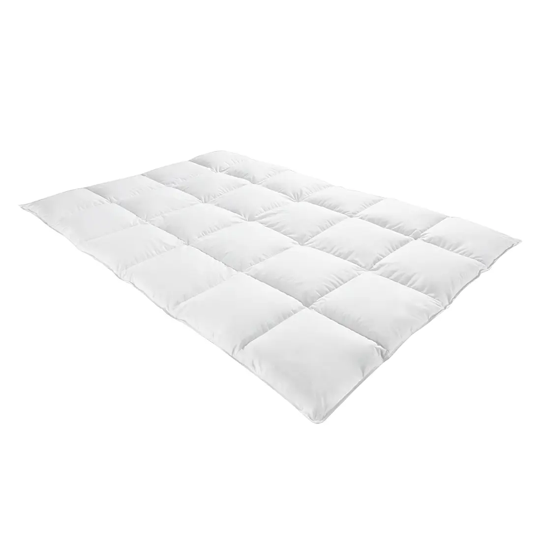 Cassettenbettdecke Ganzjahr Weiß 135 x 200 cm | Weiß