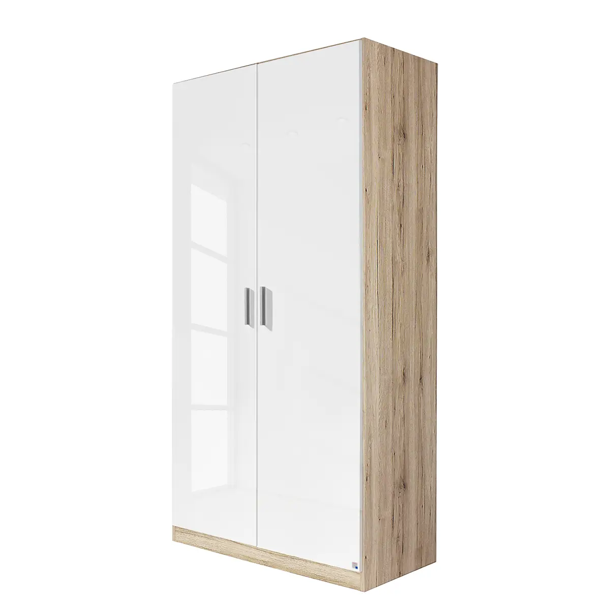 Drehtürenschrank 91cm | Weiß