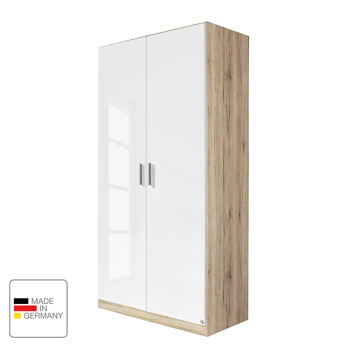 Drehtürenschrank 91cm | Weiß