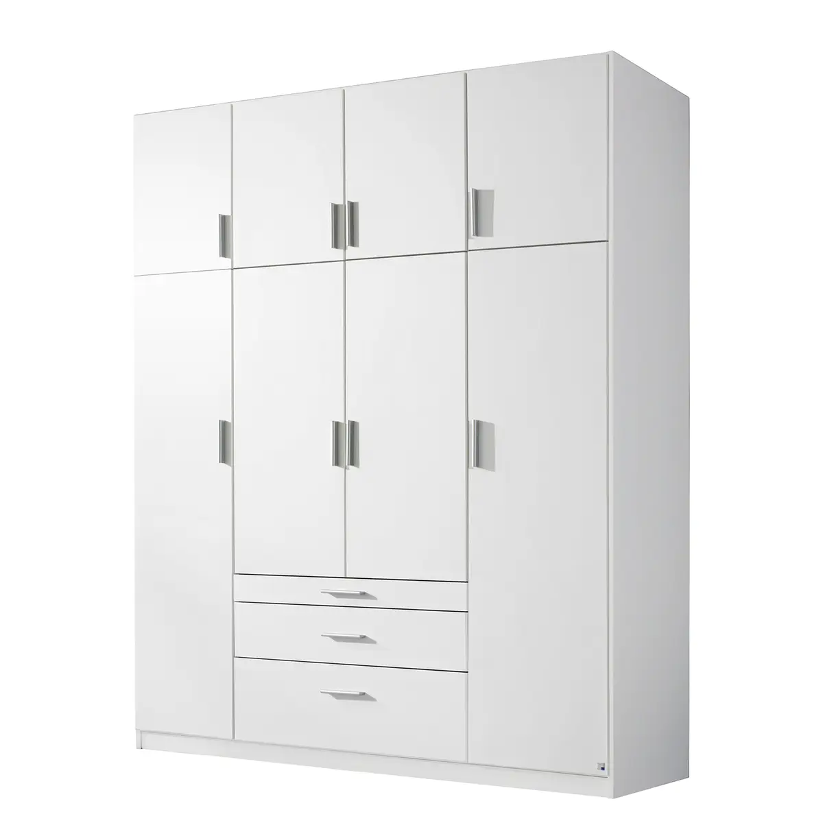 Drehtürenschrank 181cm Weiß/Alpinweiß ohne Spiegeltür/-en