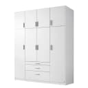 Drehtürenschrank 181cm Weiß/Alpinweiß ohne Spiegeltür/-en
