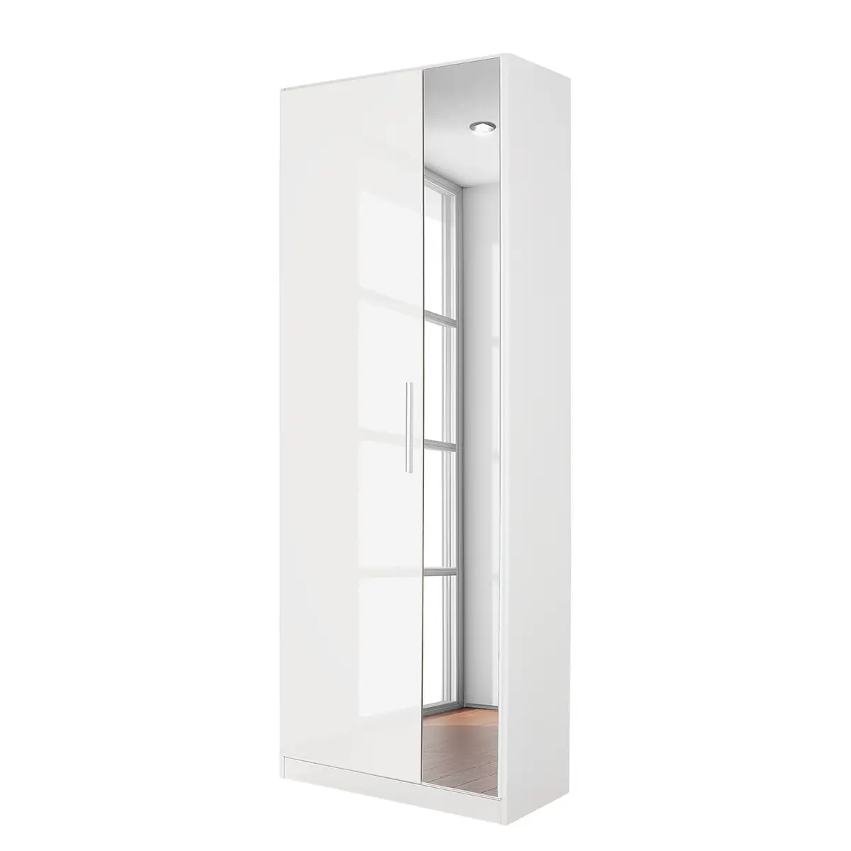 Drehtürenschrank Minosa I 69cm Weiß | Weiß