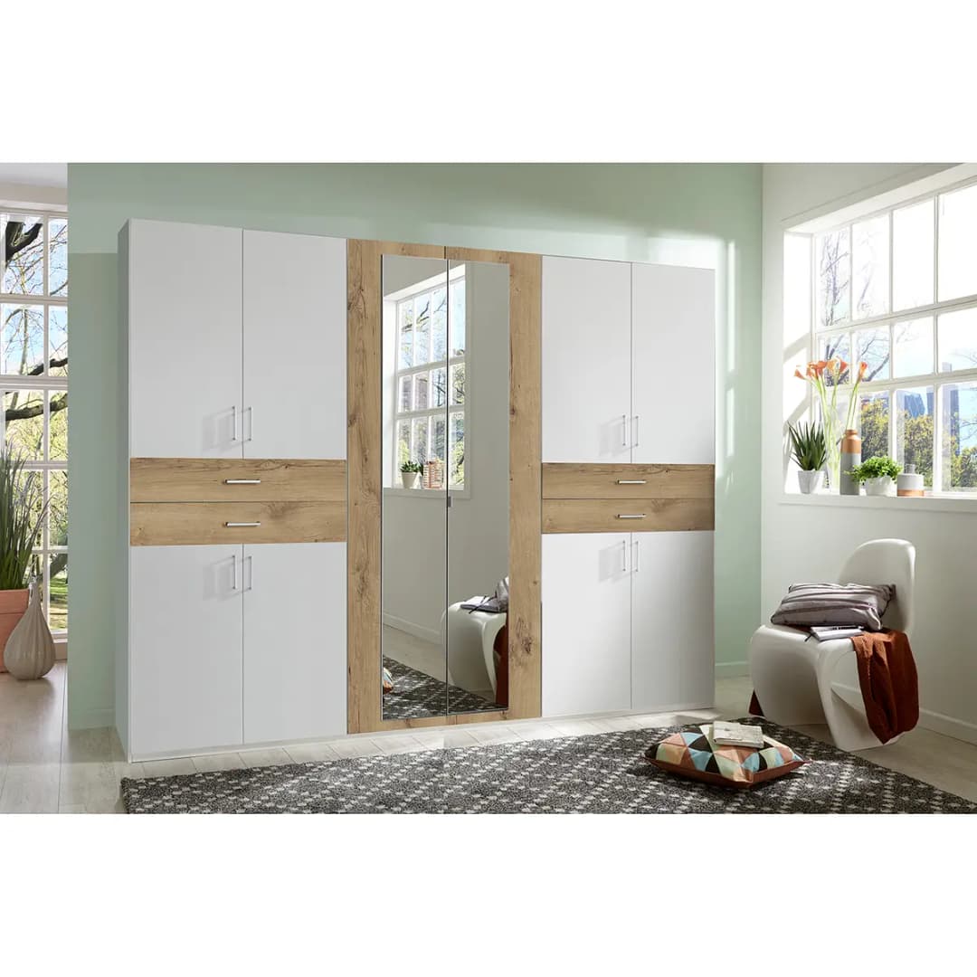 Drehtürenschrank Taiga | Weiß