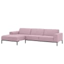 Ecksofa II Webstoff Pink/Rosa Stoff Floreana | Rosa