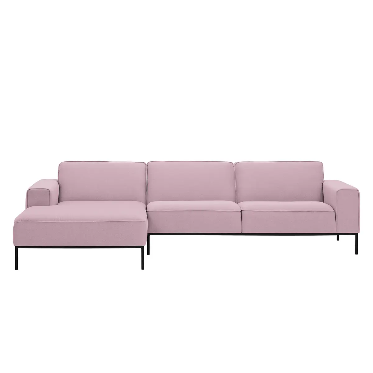 Ecksofa II Webstoff Pink/Rosa Stoff Floreana | Rosa
