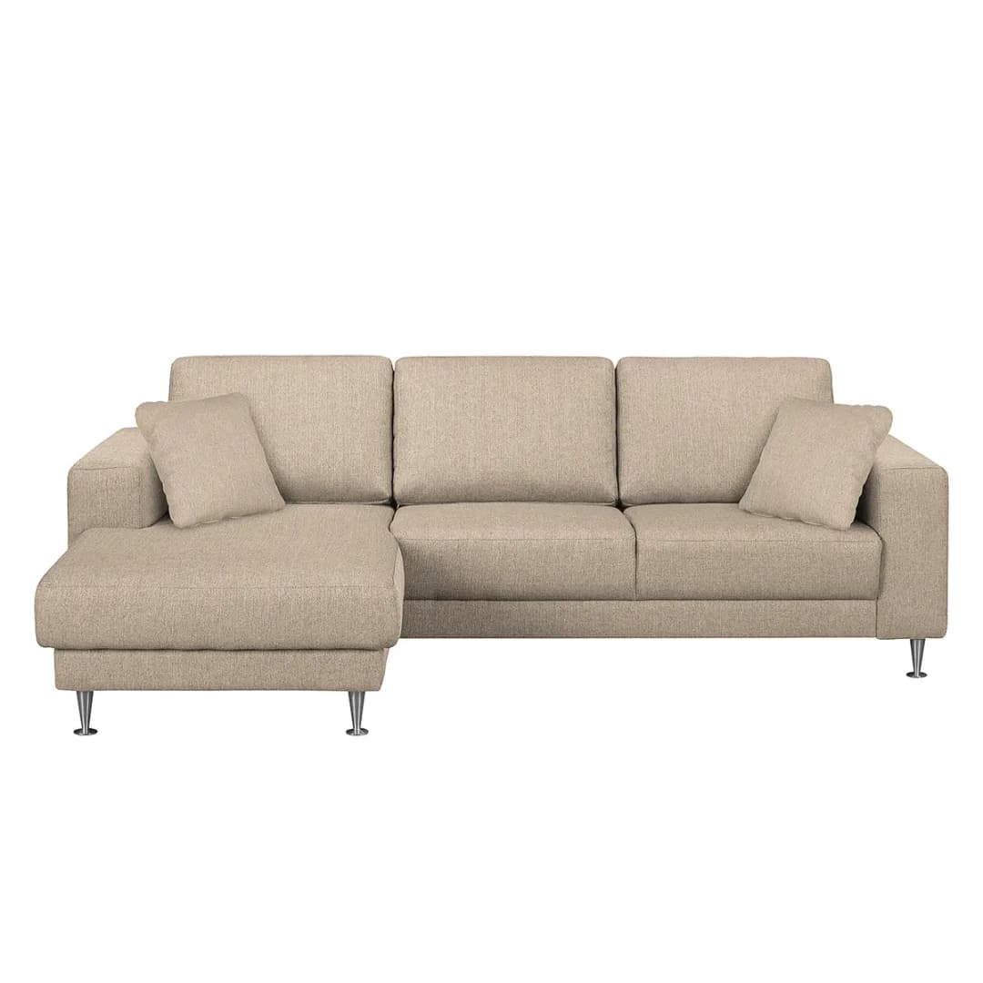 Ecksofa II Strukturstoff Beige/Kaschmir | Beige