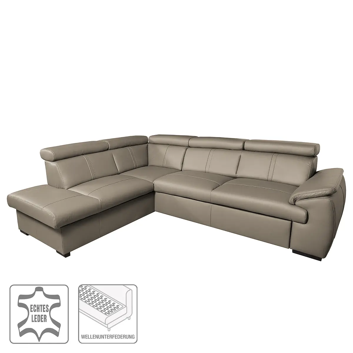 Ecksofa mit Schlaffunktion Typ A | Braun