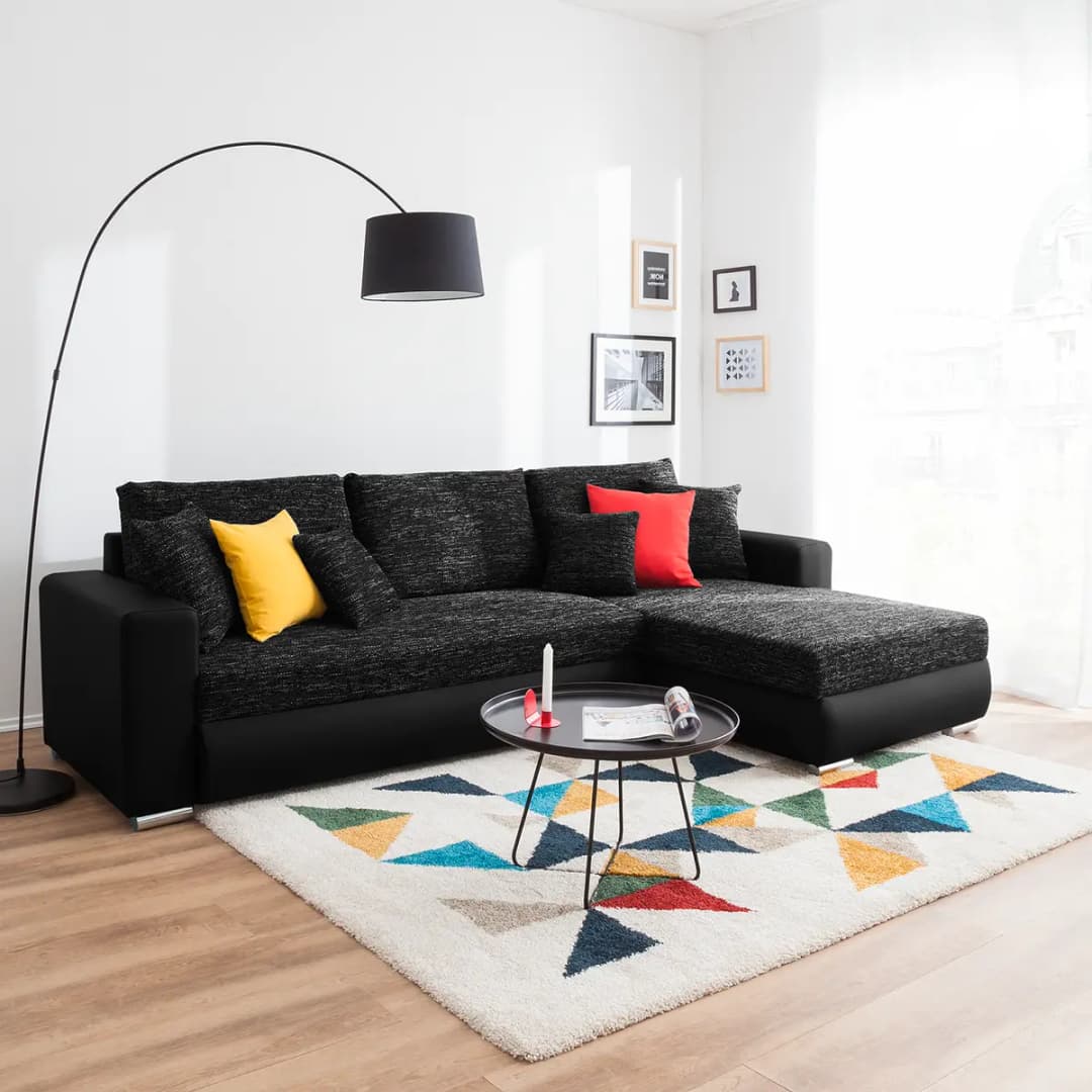 Ecksofa Berrings | Schwarz